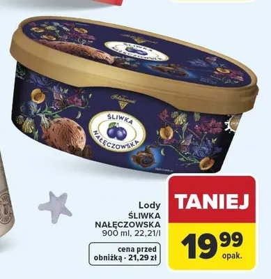 Lody Śliwka Nałęczowska promocja w Carrefour Market