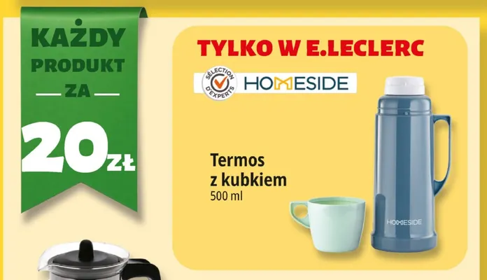 Termos z kubkiem 500 ml Homeside promocja w Leclerc