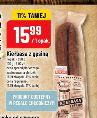 Kiełbasa z gęsiną promocja w POLOmarket
