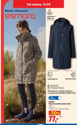 Płaszcz przeciwdeszczowy damski Esmara promocja w Lidl
