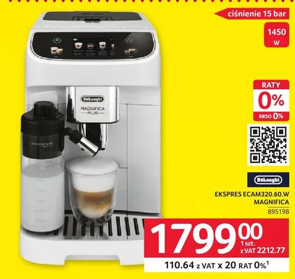 Ekspres do kawy ECAM320.60.W Magnifica promocja w Selgros