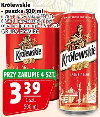 Piwo Królewskie - puszka promocja w Prim Market