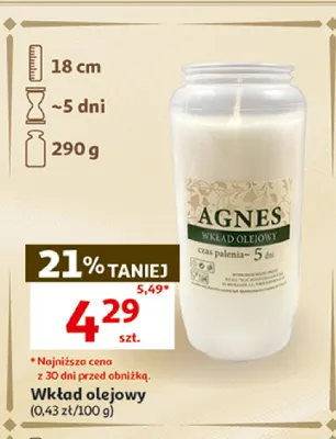 Wkład olejowy Agnes promocja w Auchan