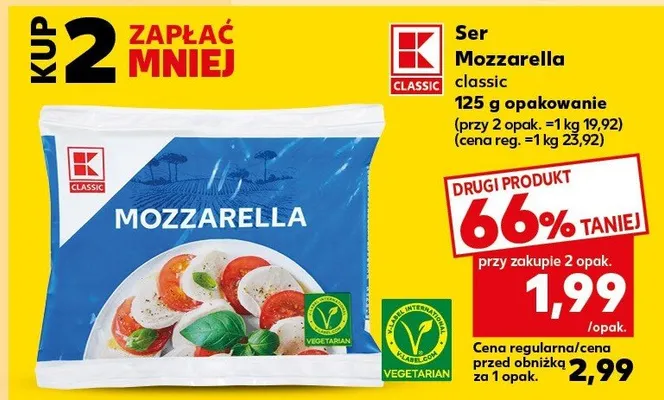 Ser Mozzarella classic promocja w Kaufland