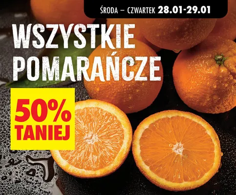 Pomarańcze wszystkie promocja w Biedronka