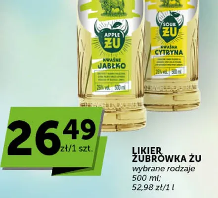 Likier Żubrówka Zu wybrane rodzaje promocja w Groszek