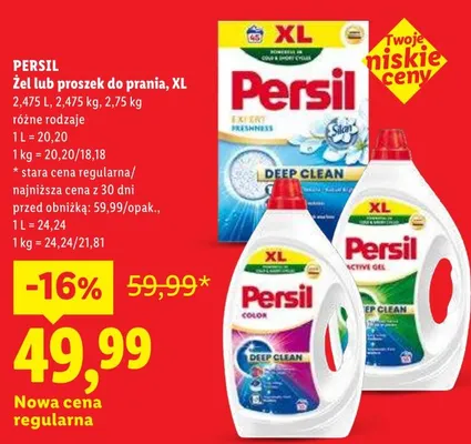Proszek do prania Persil XL promocja w Lidl
