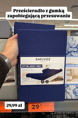 Prześcieradło bawełniane jersey z gumką 160x200 cm promocja w Biedronka