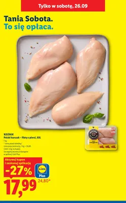 Polski kurczak filety z piersi XXL Rzeźnik promocja w Lidl