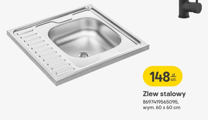 Zlew stalowy promocja w Castorama
