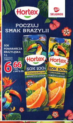 Sok Pomarańcza Brazylijska Hortex promocja w Selgros