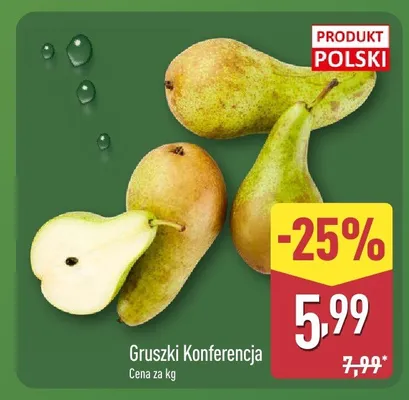 Gruszki promocja w Aldi