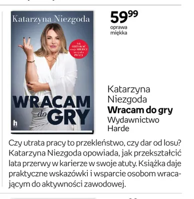 Książka Wracam do gry Katarzyna Niezgoda promocja w Empik