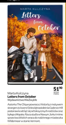 Książka Letters from October Marta Kulczyna promocja w Empik