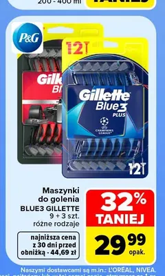 Maszynki do golenia Blue3 Gillette promocja w Carrefour