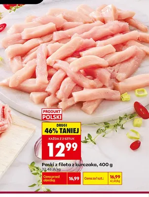 Paski z fileta z kurczaka promocja w Biedronka