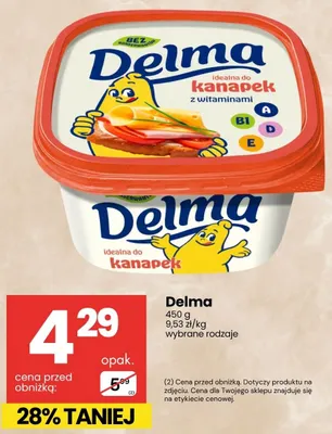 Margaryna Delma promocja w Delikatesy Centrum