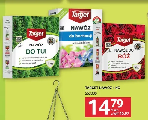 Nawóz Target 1 kg - różne rodzaje (do tui, do hortensii, do róż) promocja w Selgros