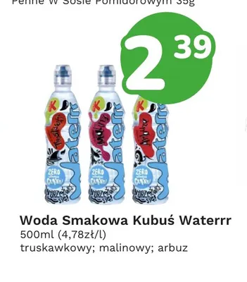 Woda smakowa Kubuś Waterrr truskawkowa promocja w Limonka