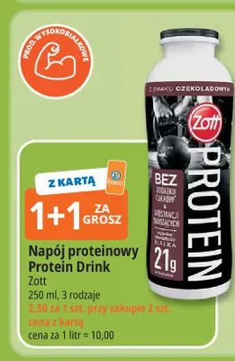 Napój proteinowy Protein Drink Zott promocja w Leclerc