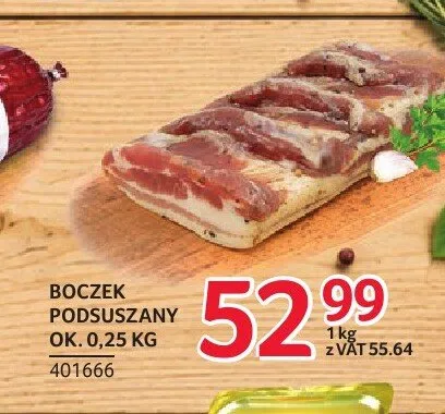Boczek podsuszany ZMB Białystok promocja w Selgros