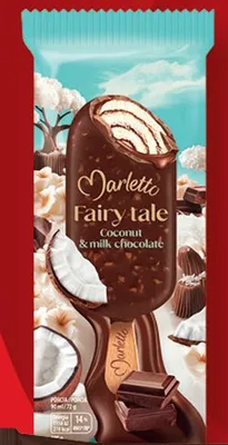 Lody Fairy Tale coconut & dark chocolate na patyku promocja w Biedronka