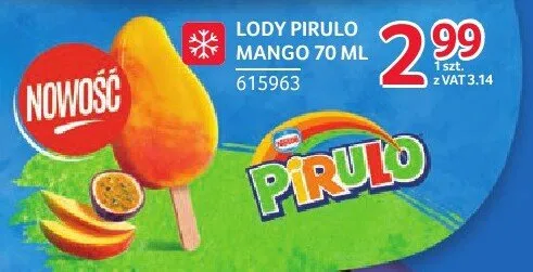 Lody Pirulo Mango 70ml promocja w Selgros