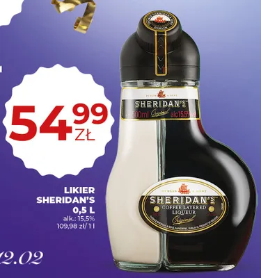 Likier Sheridan's 0,5 L promocja w Duży Ben