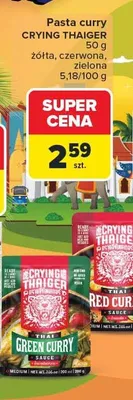 Pasta curry Crying Thaiger żółta, czerwona, zielona promocja w Carrefour