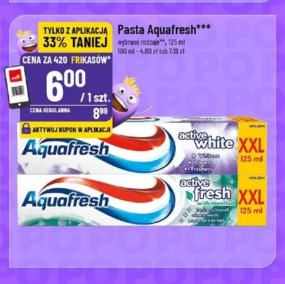 Pasta do zębów Aquafresh Active White promocja w POLOmarket