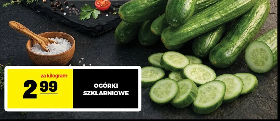 Ogórki szklarniowe promocja w Gram Market