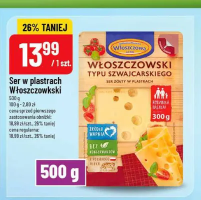 Ser w plastrach Włoszczowski promocja w POLOmarket