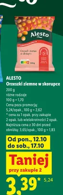 Orzeszki ziemne w skorupce Alesto promocja w Lidl
