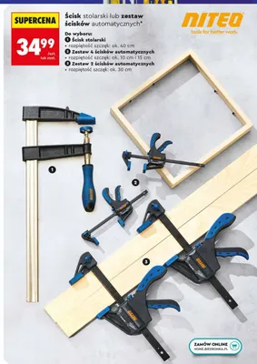 Zestaw 4 ścisków automatycznych promocja w Biedronka