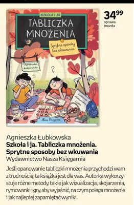 Książka Szkoła i ja. Tabliczka mnożenia. Sprytne sposoby bez wkuwania promocja w Empik