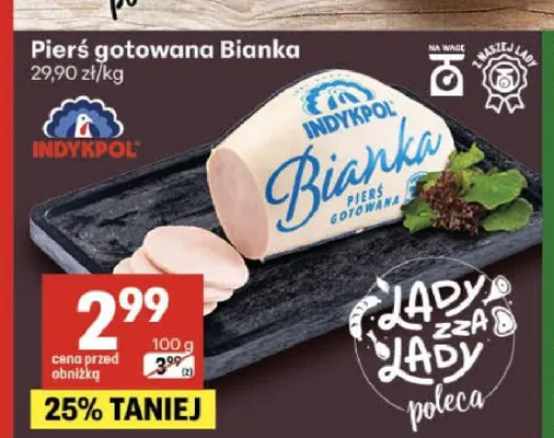 Pierś gotowana Bianka Indykpol promocja w Delikatesy Centrum