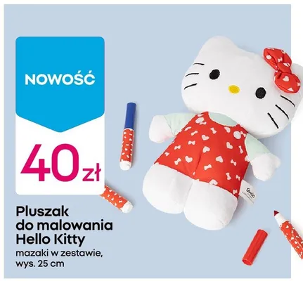 Pluszak do malowania Hello Kitty z mazakami promocja w Pepco