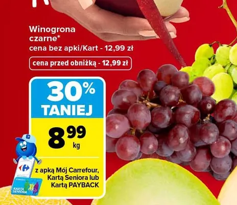 Winogrona czarne promocja w Carrefour
