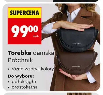 Torebka damska półokrągła Próchnik promocja w Biedronka