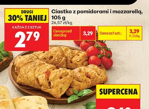 Ciastko z pomidorami i mozzarellą promocja w Biedronka