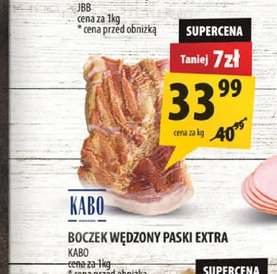 Boczek wędzony paski extra Kabo promocja w Arhelan