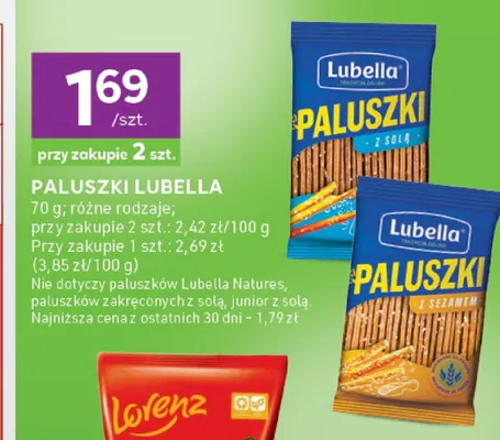 Paluszki z solą Lubella promocja w Stokrotka