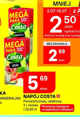 Napój Costa pomarańczowy promocja w Chorten