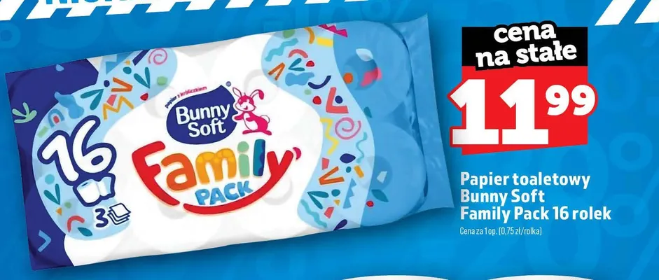 Papier toaletowy Bunny Soft Family Pack 16 rolek promocja w TOPAZ