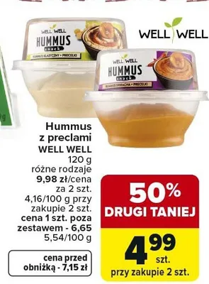 Hummus z preclami promocja w Carrefour