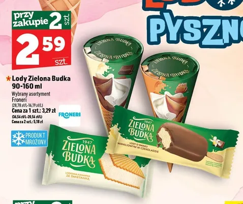 Lody w kubku Zielona Budka promocja w TOPAZ