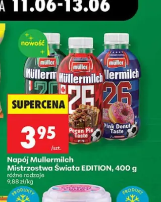 Napój mleczny Müller Müllermilch Pink Donut Taste promocja w Biedronka