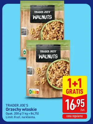Orzechy włoskie Trader Joe's promocja w Aldi