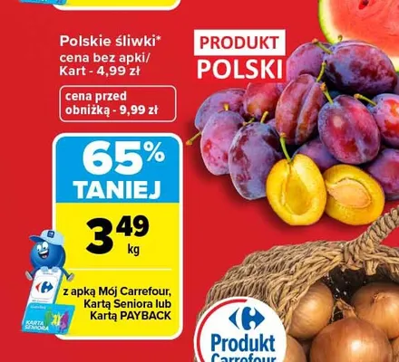 Śliwki polskie promocja w Carrefour