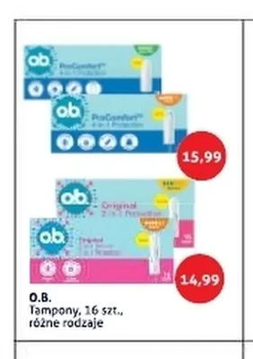 Tampony ProComfort O.B. promocja w Blue Stop